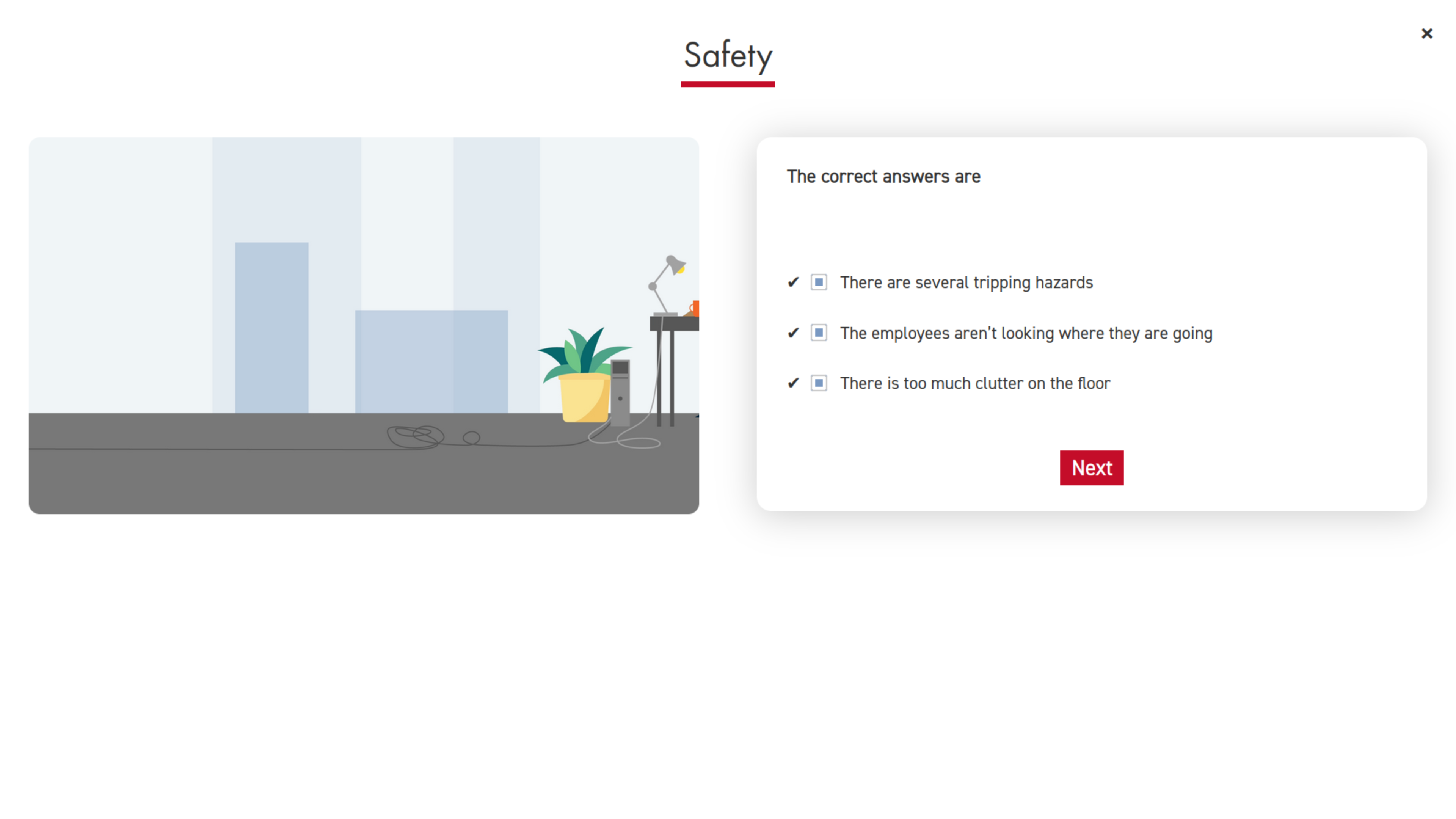 Question screen